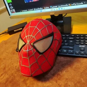 Handgefertigte 1:1 Spiderman Tobey Maguire Kapuze Maske 3D Kopfbedeckung Erwachsene tragbar BL - Bild 1 von 3