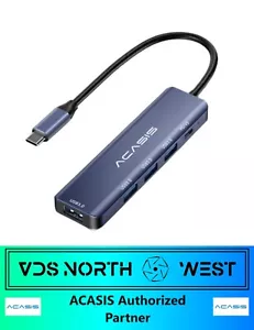 Estación base de concentrador ACASIS 5 en 1 USB 3.0 a tipo C 4k HDMI 4 x USB A 100W PD USB C - Imagen 1 de 4