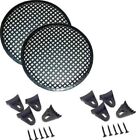 1 Pair 6.5" Grill Waffle Speaker Sub Woofer Speaker Grills With Clips And Screw