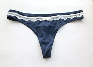 Women Sexy Thongs Smooth&Mesh Underwear Hipster G-string Panties Blue XS-M-L-XL - Picture 1 of 6