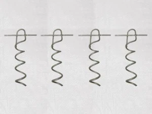 Galvanised Corkscrew Ground Anchor Spikes X4 (Screw Picket Heavy Duty Stake) - Picture 1 of 2