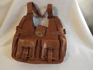 Annie Leder Schultertasche Handtasche britisch hellbraun - Bild 1 von 3