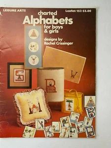 Alphabet for Boys Girls Cross Stitch Pattern Rachel Crissinger Lg Color Charts - Picture 1 of 4