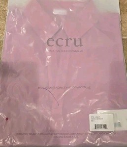 ECRU V Neck NEW HUTTON GARMENT DYED PULLOVER TOP - BEETROOT Size L - Picture 1 of 2