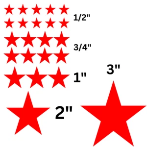 Star stickers Permanent outdoor vinyl decals - Pick your size, and color! - Picture 1 of 11