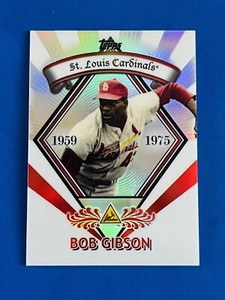 2008 Topps Chrome Bob Gibson Wal-Mart Cereal Refractor Baseball Card #PR-12 Mint