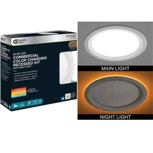 Commercial Electric 8 in. Canless Adjustable CCT Integrated LED Recessed Light - Picture 1 of 14