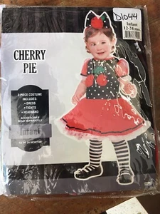 Cherry Pie Infant (12 - 24 Months) Child's Costume incl dress, tights, headband - Picture 1 of 3