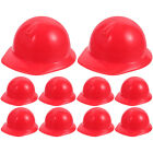 10 Pcs Mini Toy Helmet Model Doll (10 Bright Red) Abs Safety Pet Dog