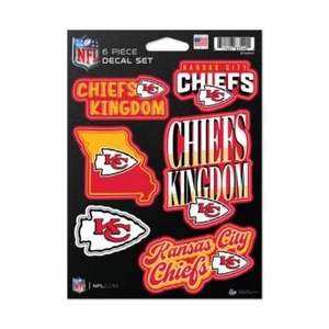 Kansas City Chiefs - Sheet Of 6 Vinyl Stickers - Picture 1 of 1