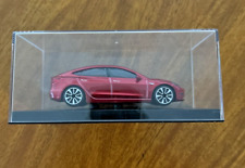 Burango Genuine Tesla Model 3-Red 1:43 Multicoat Diecast Car in Plastic Case