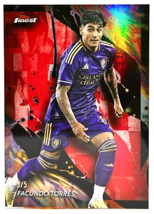 FACUNDO TORRES #/5 RED UNCOMMON 2024 Topps FINEST MLS SOCCER ORLANDO CITY 🔥🔥 - Picture 1 of 1