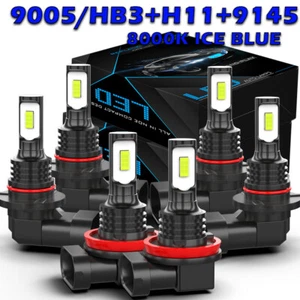 8000 k para Toyota Sienna 2011-2020 combo bombillas LED luz antiniebla haz alto - Imagen 1 de 13