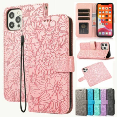 For iPhone 17 16E 15 14 13 12 11 Pro Max Magnetic Leather Stand Flip Wallet Case - Image 1 of 4