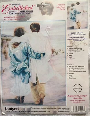 Janlynn Being There Kit de punto de cruz contado adornado #075-0054 sellado 2004 Foto 1 de 4
