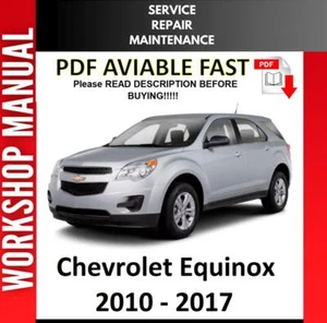 CHEVROLET EQUINOX 2010 2011 2012 2013 2014 SERVICE REPAIR WORKSHOP MANUAL - Picture 1 of 1