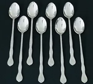 Silhouette Set of 8 Stainless Iced Tea Spoons Korea - Picture 1 of 5