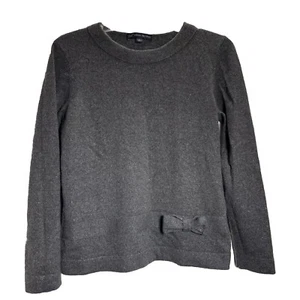 Brooks Brothers Damen großer Pullover Lammwolle metallic grau mit Schleife - Bild 1 von 9