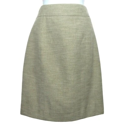 Falda Roja Valentino Dorada Metálica Tweed Línea A Pequeña Hasta la Rodilla Lana Forrada Cremallera Foto 1 de 4