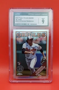 Gunnar Henderson 2023 Topps Chrome Update 1988 Retro Holofoil RC #88CU8 CGC 9 - Picture 1 of 3