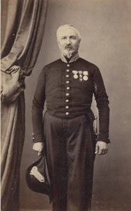 Officer Second Empire Army France Old CDV Photo 1865 - Imagen 1 de 3