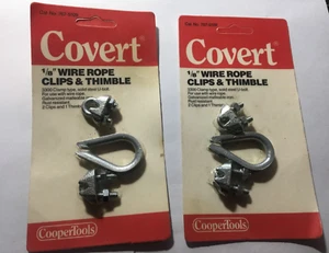 2 clips de cuerda encubiertos de 1/8" y perno en U, galvanizado, Cat No. 767-5109 - Imagen 1 de 2