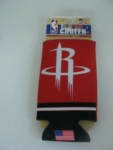 NEW ON CARD 2019 NBA Houston Rockets Logo Collapsible Can Cooler TX, Basketball Cover