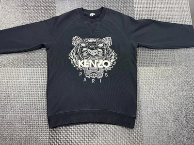 Sudadera Kenzo Para Hombre Bordada Tigre Original Crew en Negro Talla Mediana Foto 1 de 4