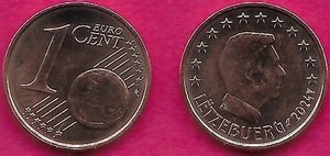 LUXEMBURG 1 EURO CENT 2024 UNC HENRI I,PORTRAIT SEINER KÖNIGLICHEN HOHEIT GRAND DUK - Bild 1 von 1