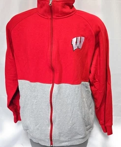 Herren Fanatics University Wisconsin Badgers NCAA grau rot B&T durchgehender Reißverschluss Jacke - Bild 1 von 4