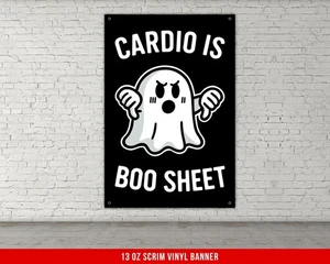 Cardio Is Boo Blatt Banner lustig Gym Banner Gewichtheben Dekor Home Gym - Bild 1 von 7