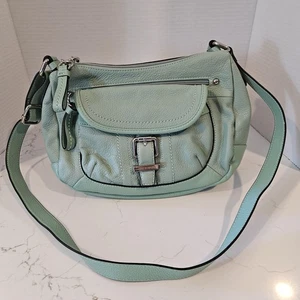 Bolso Bandolera Giani Bernini Mujer Talla Única Cuero Verde Menta Cartera de Hombro - Imagen 1 de 19