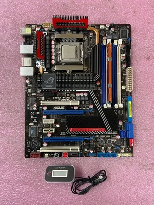 ASUS MAXIMUS II FORMULA LGA 775 DDR2 Motherboard w/CPU, RAM & LCD Poster | B35 - Image 1 of 4