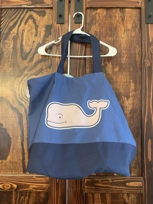 Vineyard Vines  Whale Tote Navy Bag Large Patchwork Interior - Image 1 of 4
