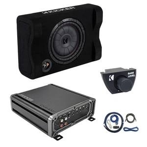 Kicker CXA400.1 400W Mono Amplifier w/Kit, Remote, 10" 700W Subwoofer Enclosure - Picture 1 of 5