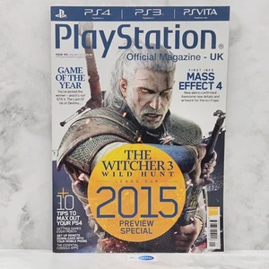PlayStation Issue #105 Official Magazine UK January 2015 The Witcher Front Cover - Imagen 1 de 19