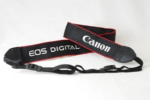 Canon EOS Digitalkameragurt schwarz silber gestickter Text 4 cm breit 67,5 cm - Bild 1 von 3