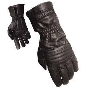Guantes clásicos Olympia 410 deportivos de gel de cuero negro para hombre - Imagen 1 de 2