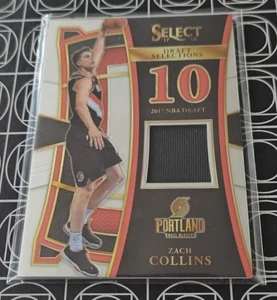 ZACH COLLINS BLAZERS 2017-18 PANINI SELECT DRAFT SELECTIONS SILVER PRIZM JERSEY - Picture 1 of 2