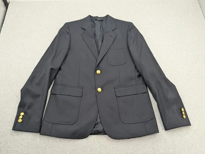 Blazer Brooks Brothers X Loro Piana Niños 16 Rojo Polar Azul Marino Dorado Botón Foto 1 de 4