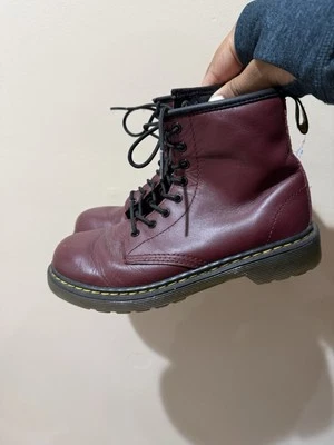 Botas Dr. Martens Delaney Juveniles Talla 3 Rojo Negro Botines con Cordones Foto 1 de 4