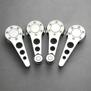 Window Cranks & Door Handles for 1956-63 Karmann Ghia Chrome w/Chr Knobs Rallye - Picture 1 of 2