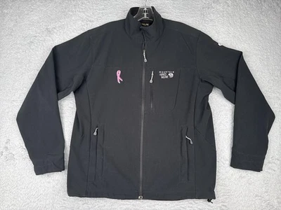 Chaqueta Mountain Hardwear Para Hombre Grande Negra Softshell Polar Cinta para Cáncer de Mama Foto 1 de 4