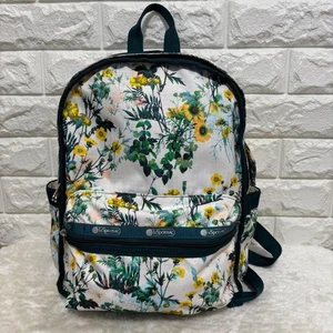 [Good product] LeSportsac Fleurescent Floral Blanc White Backpack - Picture 1 of 9