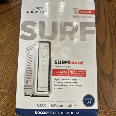 ARRIS SURFboard SB8200 DOCSIS 3.1 1 Gbps Cable Modem - Image 1 of 3