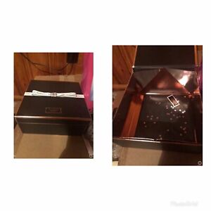 Victoria's Secret Hard Gift Box w Tissue & Ribbon 8" x 4" x 8" Storage Sealed