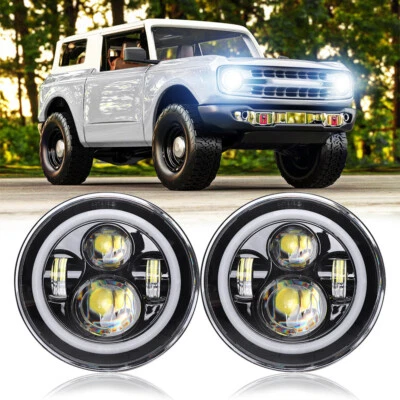 Par de faróis de LED redondos de 7 polegadas para International Harvester Scout II 1973-1980 - Imagem 1 de 4