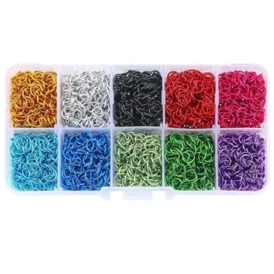 2250 piezas Anillos de salto de aluminio abiertos Anillos de 6 mm Conectores para pulseras de collar Foto 1 de 4