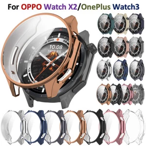 Full Screen Tempered Glass PC/TPU Case Cover For Oppo Watch X2/OnePlus Watch 3 - Zdjęcie 1 z 102