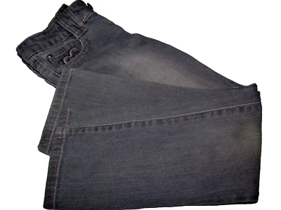 FADED GLORY girls gray JEANS 5 pockets 2 embroidered, belt loops  (jeans?) - Image 1 of 4